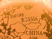 Map of Russia, China