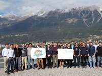 The ionicon team celebrating its 300th sold ptr ms instrument