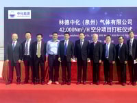 The Linde Group and Sinochem Group held a piling ceremony for its strategic joint-venture project to build a new ASU and provide long-term gas products and services
