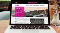 A gas website launch laptop