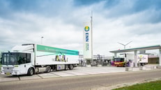 Enn albert heijn lng truck station the netherlands