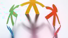 figures holding hands