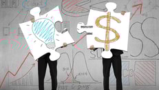 Merger money ideas concept