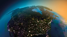north america from satelite