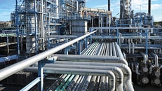 Oil refinery pipes