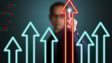 progress upward trend concept