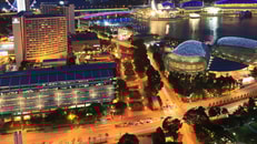 Singapore night city scape