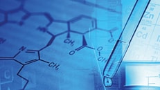 Spec-gases-Laboratory-glassware-and-periodic-table-of-elements.-Science-con