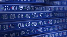 US computer generated stock trading ticker copyright herr bullermann