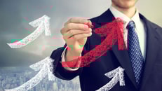 upward trend arrow concept