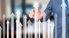 upward trend progress concept