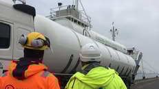 Bomin linde lng bunkering in port of rostock
