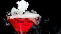 Dry ice cocktail beverages