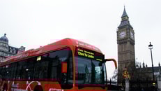 Fuel cell bus by houses of parliament