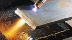 Hypertherm Centricut torch used in welding application.