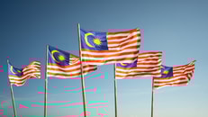 Malaysian Flags Flying