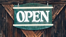 open sign