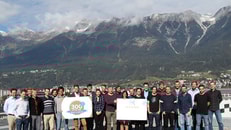 The ionicon team celebrating its 300th sold ptr ms instrument