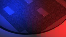 electronics wafer close up