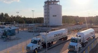 Crowley loads first LNG into ISO tank container at Eagle LNG Partners’ new plant