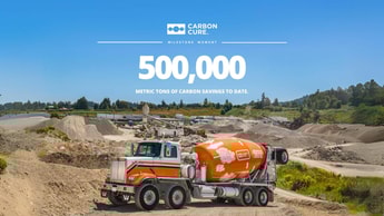 CarbonCure hits 500,000 tonnes CO2 milestone with mineralised concrete tech