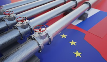 European gas imports from Russia fall to 9%