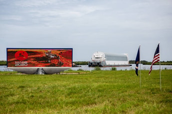 Artemis 1 rocket piece arrives at Kennedy Space Center