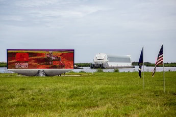 Artemis 1 rocket piece arrives at Kennedy Space Center
