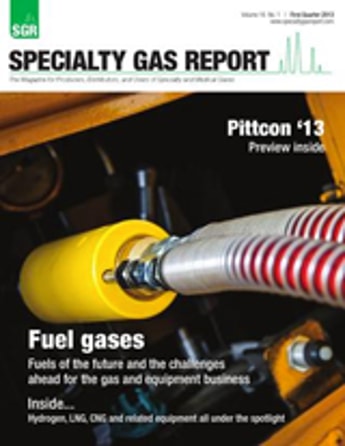 Specialty Gas Report Volume 16, No. 1 – First Quarter 2013