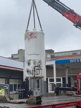 500-litre oxygen tank returned to University Hospital of Hartlepool