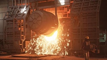 steelmaking furnace in a factory in china