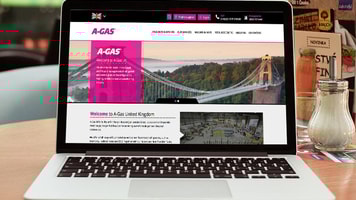 A gas website launch laptop