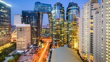 beijing china central business district cityscape