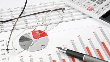 Financial analysis business charts