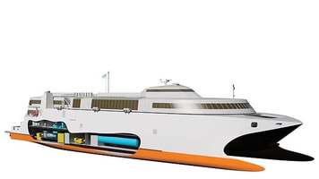 LNG-fuelled catamaran