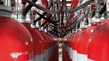 carbon dioxide filling close up