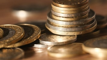 Currency close up financial