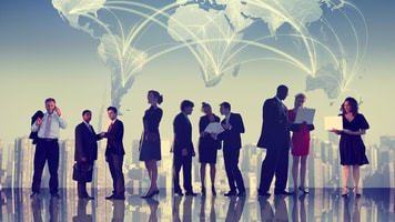 corporate people worktogether