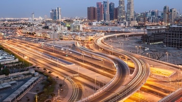 Dubai-Internet-City-at-night-Dubai-United-Arab-Emirates