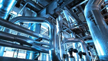 industrial power plant equipment cables piping