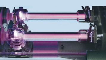 excimer gas mixture in a laser discharge tube