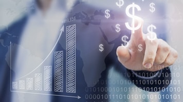 finger on profit dollar concept