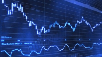 Financial flat market graph