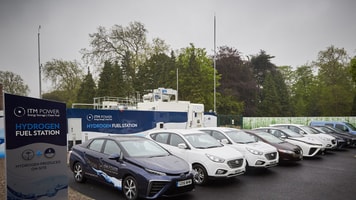 Itm power boc first h2 hydrogen station in london fuel cell cars