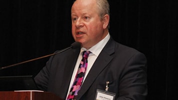 John Raquet on stage in the Middle East