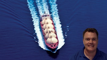 LNG ship and Duncan Gaskin IOM Sept16