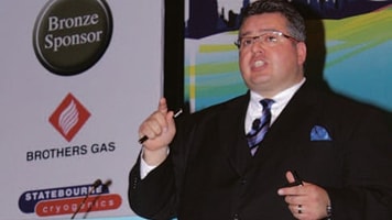 Hector Villarreal, President of Weldcoa, speaks at gasworld