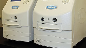 The MOCON Permatran and Oxtran units side by side.