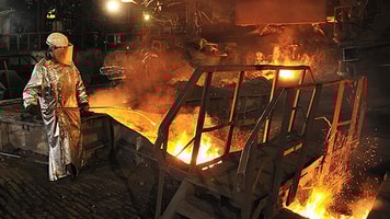 Molten steel manufacture