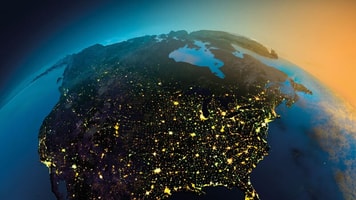 north america from satelite